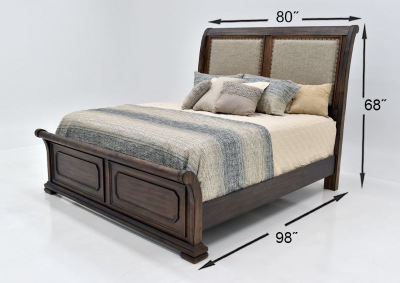 Hickory Brown Casa Grande King Size Bedroom Set by Lane Home Furnishings Showing the King Bed Dimensions, Made in the USA | Home Furniture Plus Bedding