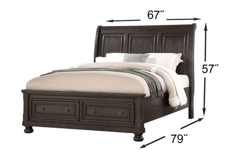 Picture of Sophia Queen Size Bed - Gray