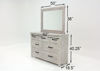 White Scott King Size Storage Bedroom Set by Elements Showing the Dresser with Mirror Dimensions | Home Furniture Plus Bedding