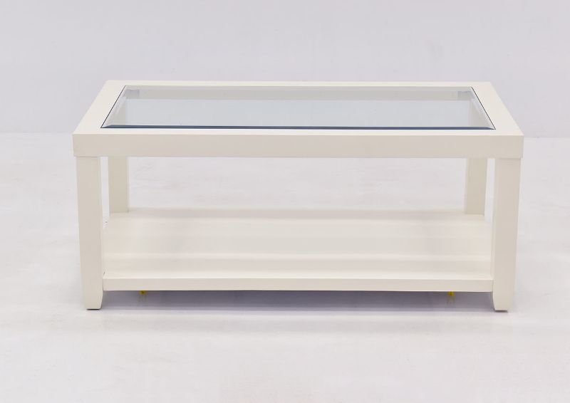 Crisp White Urban Coffee Table by Jofran Showing the Front View | Home Furniture Plus Bedding