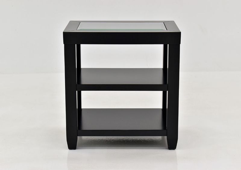 Black Urban Chairside Table by Jofran Showing the Front View | Home Furniture Plus Bedding