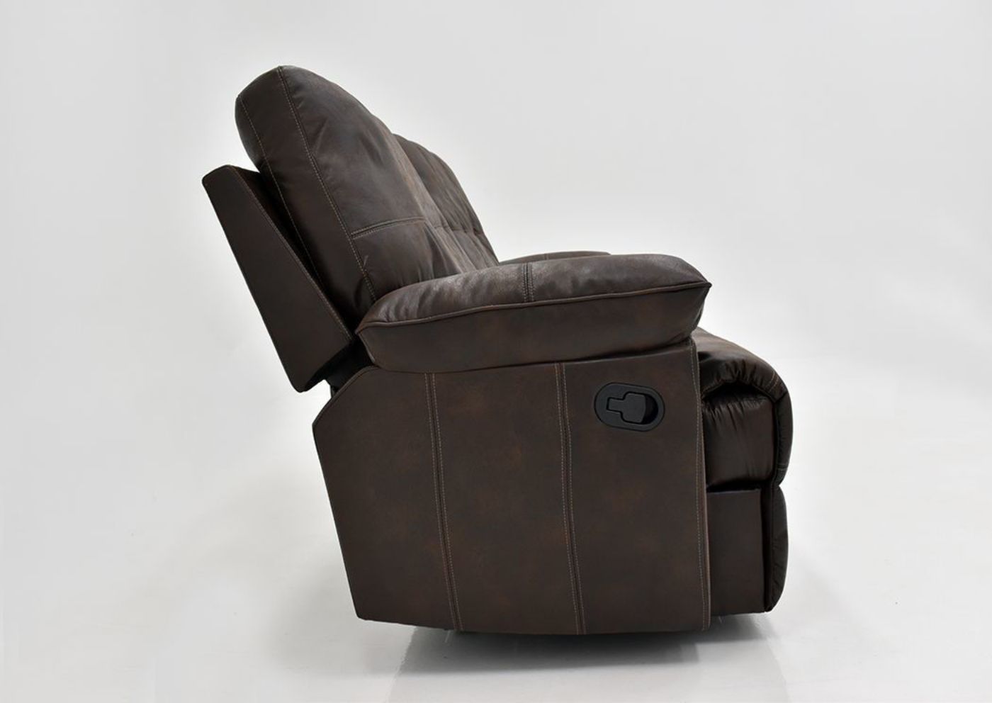 Brown Hollister Reclining Sofa by Standard  Furniture - Showing the Side View | Home Furniture Plus Bedding
