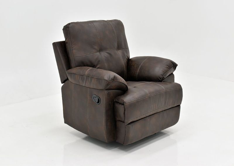 Brown Hollister Recliner by Standard at an Angle | Home Furniture Plus Mattress