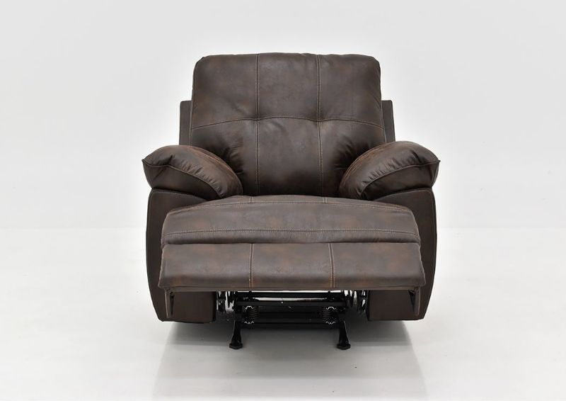 Brown Hollister Recliner by Standard Showing the Front View With the Recliner Open | Home Furniture Plus Mattress
