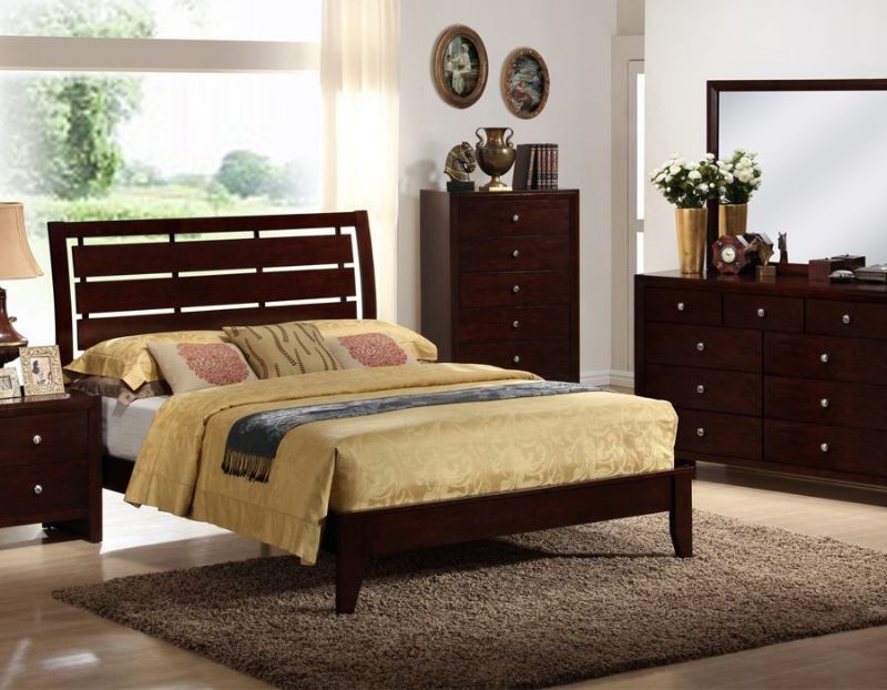 Brown Marshall King Size Bedroom Set by Crown Mark Showing a Room Setting | Home Furniture Plus Bedding
