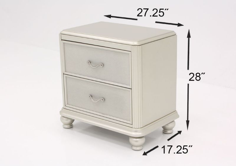 Regency Nightstand with Dimension Details | Home Furniture Plus Bedding