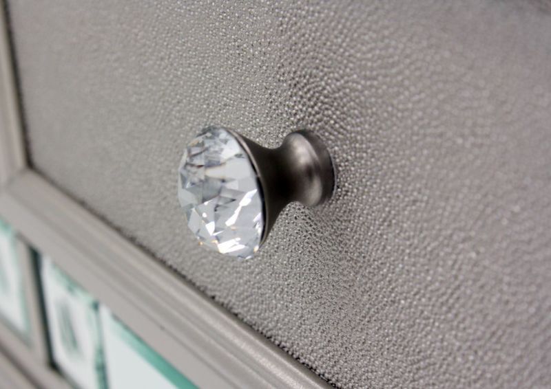 Close Up of the Jeweled Knobs on the Regency Bedroom Set | Home Furniture Plus Bedding