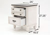 Antique White Sawyer King Size Bedroom Set by Crown Mark Showing the Nightstand Dimensions | Home Furniture Plus Bedding