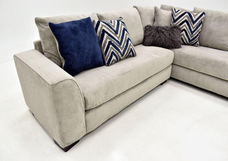 Gray Prowler Small Sectional Sofa by Albany Industries Showing the Left Side Sofa, Made in the USA | Home Furniture Plus Bedding
