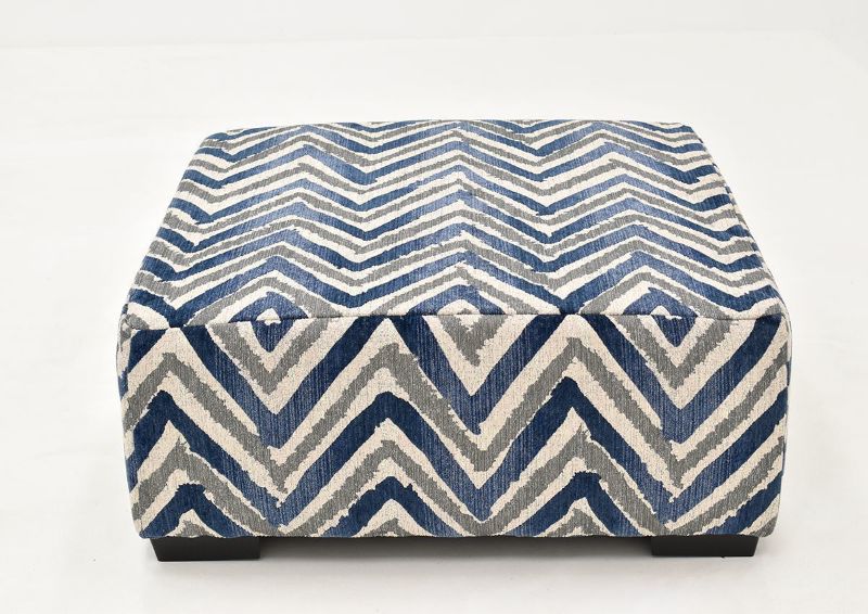 Chevron Patterned Prowler Ottoman by Albany Industries Showing Front of the Ottoman. Made in the USA | Home Furniture Plus Bedding