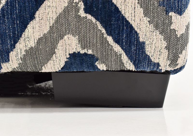 Chevron Patterned Prowler Ottoman by Albany Industries Showing the Block Style Foot. Made in the USA | Home Furniture Plus Bedding