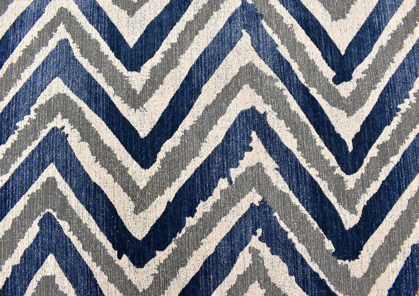 Chevron Patterned Prowler Ottoman by Albany Industries Showing the Upholstery Detail. Made in the USA | Home Furniture Plus Bedding