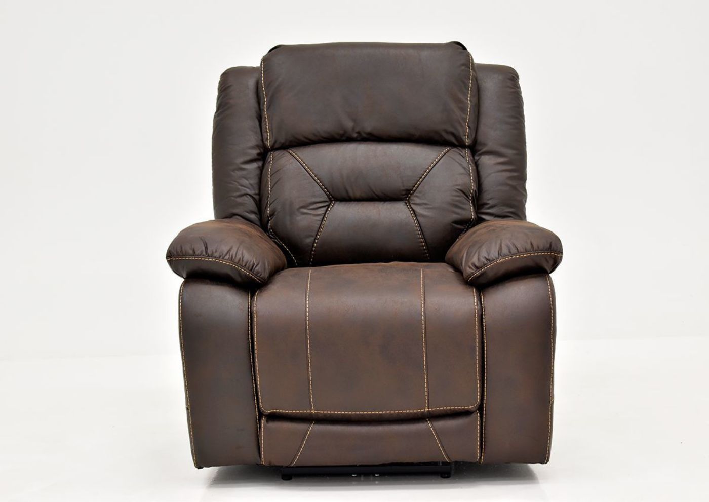 Dark Brown Aria POWER Recliner by Steve Silver Showing the Front View | Home Furniture Plus Bedding
