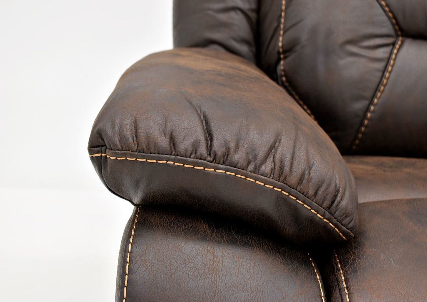 Dark Brown Aria POWER Recliner by Steve Silver Showing the Pillow Arm Detail | Home Furniture Plus Bedding