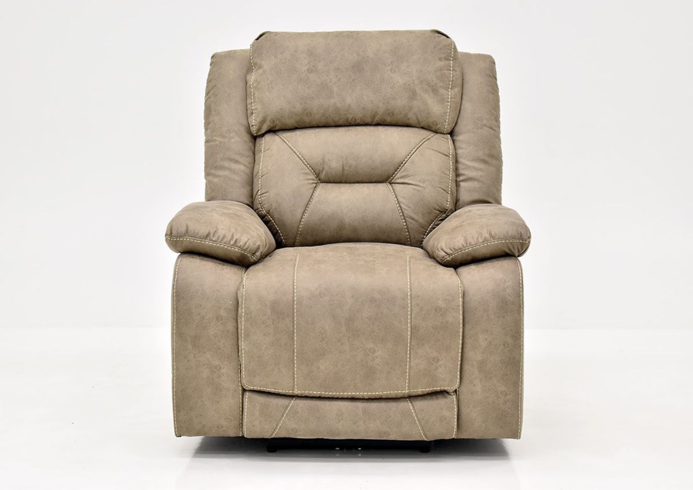 Sand Aria POWER Recliner by Steve Silver Showing the Front View | Home Furniture Plus Bedding