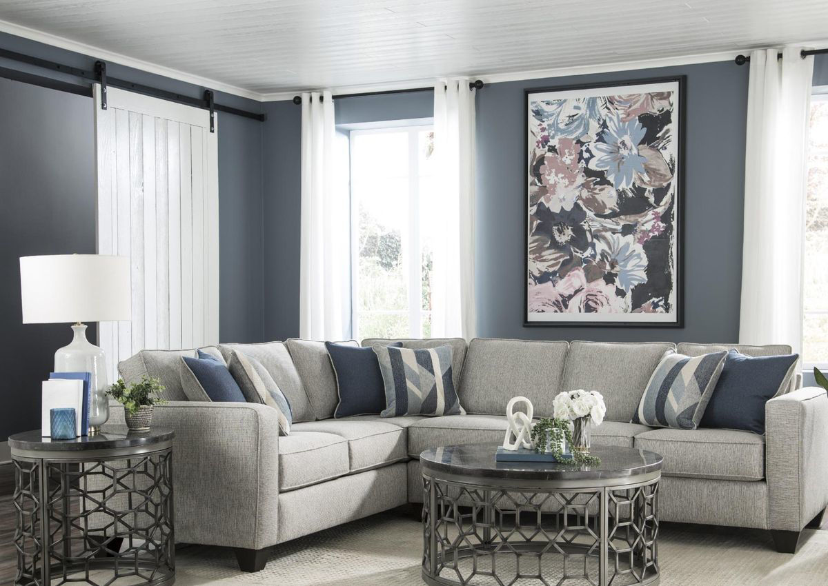 Crypton Sectional Sofa Gray Home