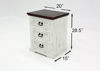 White Mansion King Size Bedroom Set by Vintage Furniture Showing the Nightstand Dimensions | Home Furniture Plus Bedding