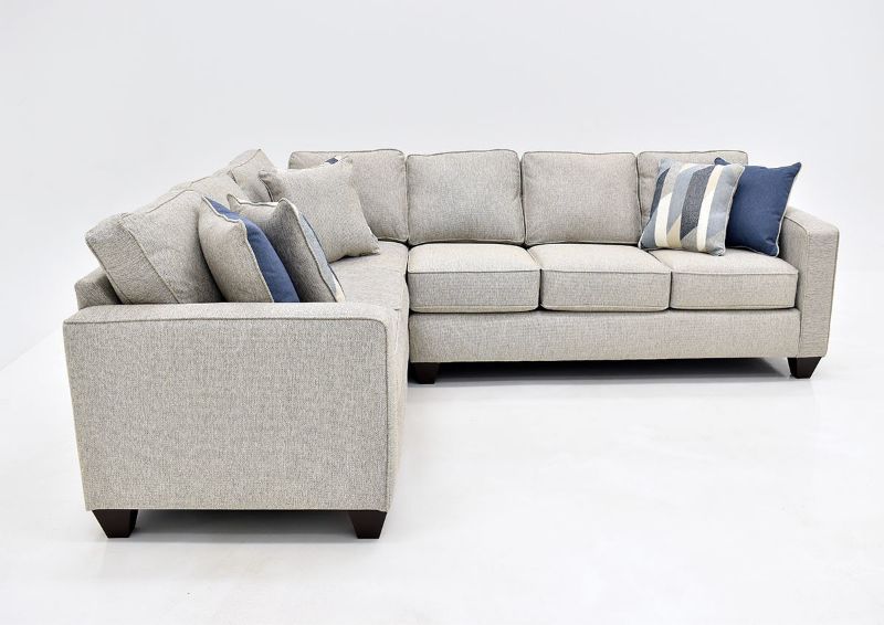 Gray Crypton Sectional Sofa by Albany Showing the Left Side View, Made in the USA | Home Furniture Plus Bedding