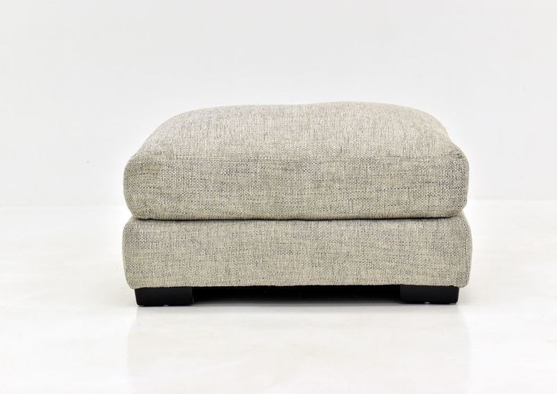 Light Gray Crosby Ottoman by Franklin Furniture Showing the Front View, Made in the USA | Home Furniture Plus Bedding