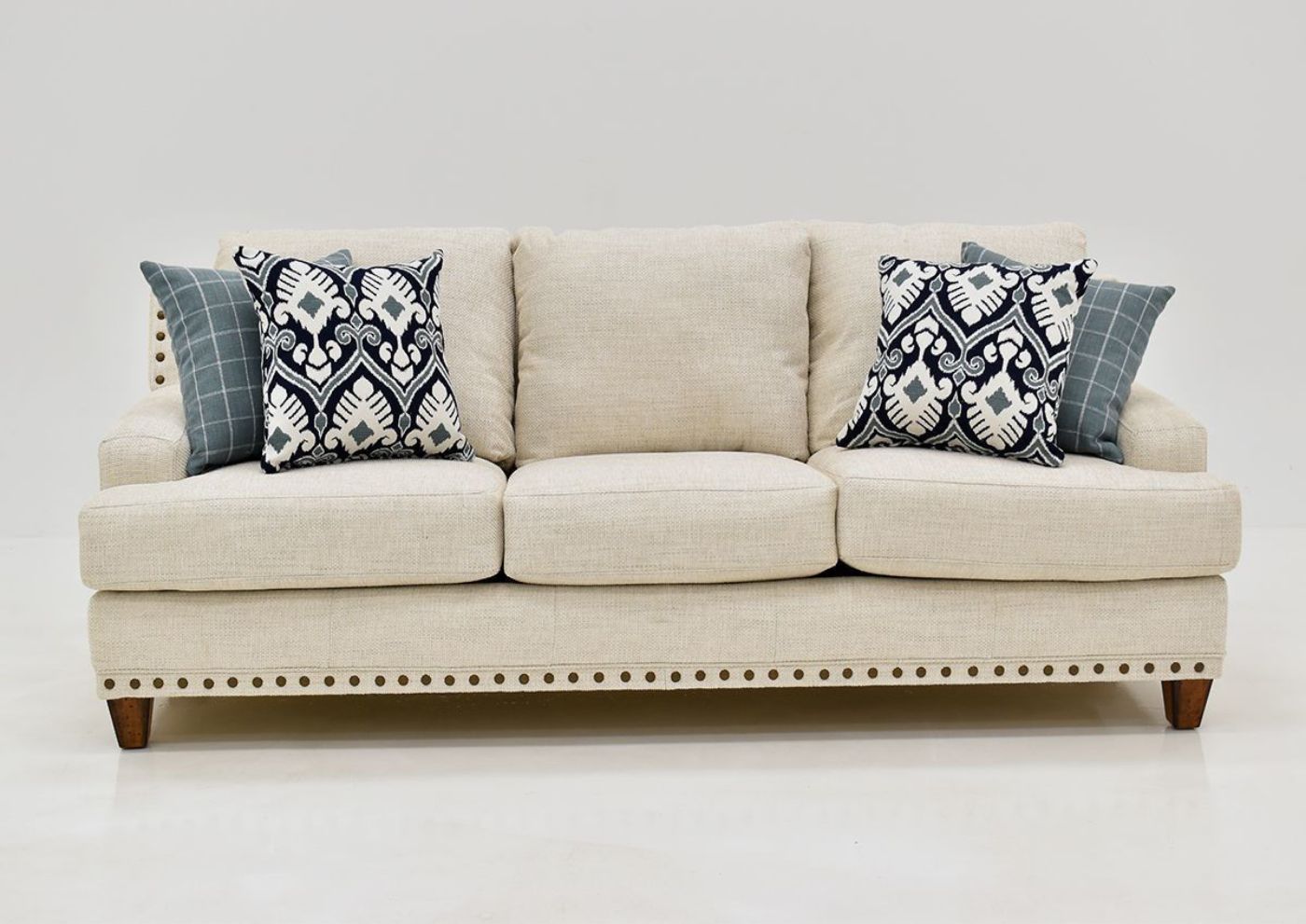 Off White Brynwood Sofa by Franklin Furniture, Showing the Front View, Made in the USA | Home Furniture Plus Bedding