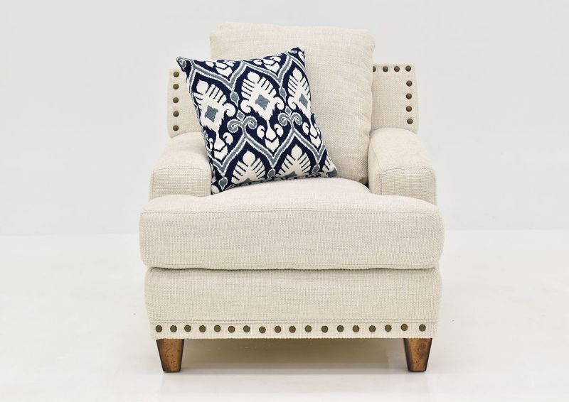 Off White Brynwood Chair by Franklin Furniture, Showing the Front View, Made in the USA | Home Furniture Plus Bedding