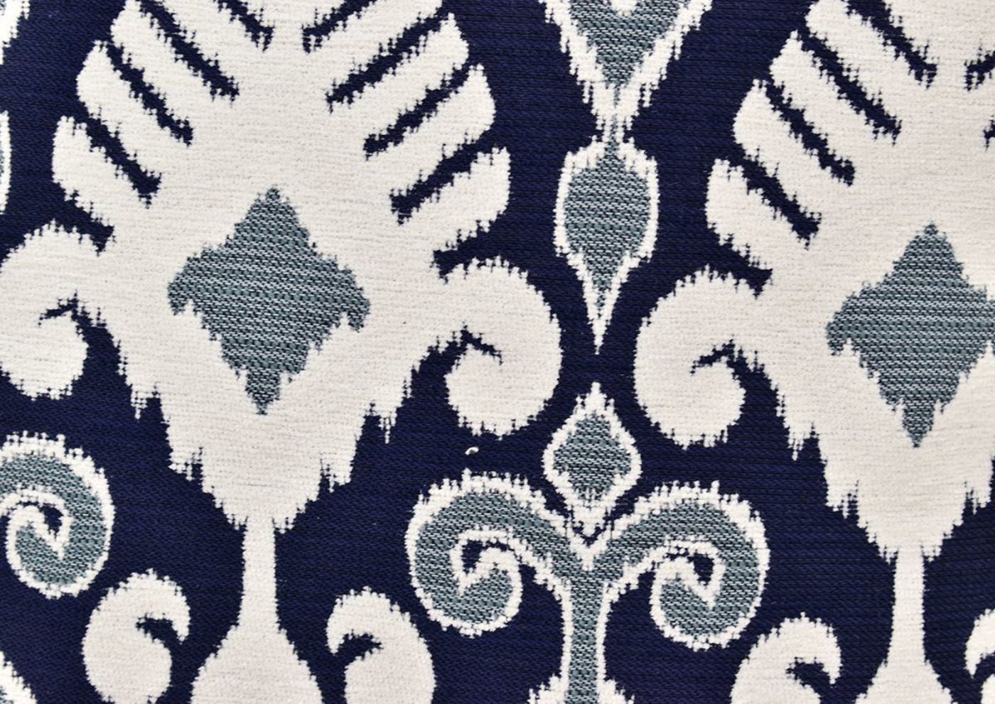 Off White Brynwood Loveseat by Franklin Furniture, Showing the Patterned Accent Pillow Detail, Made in the USA | Home Furniture Plus Bedding