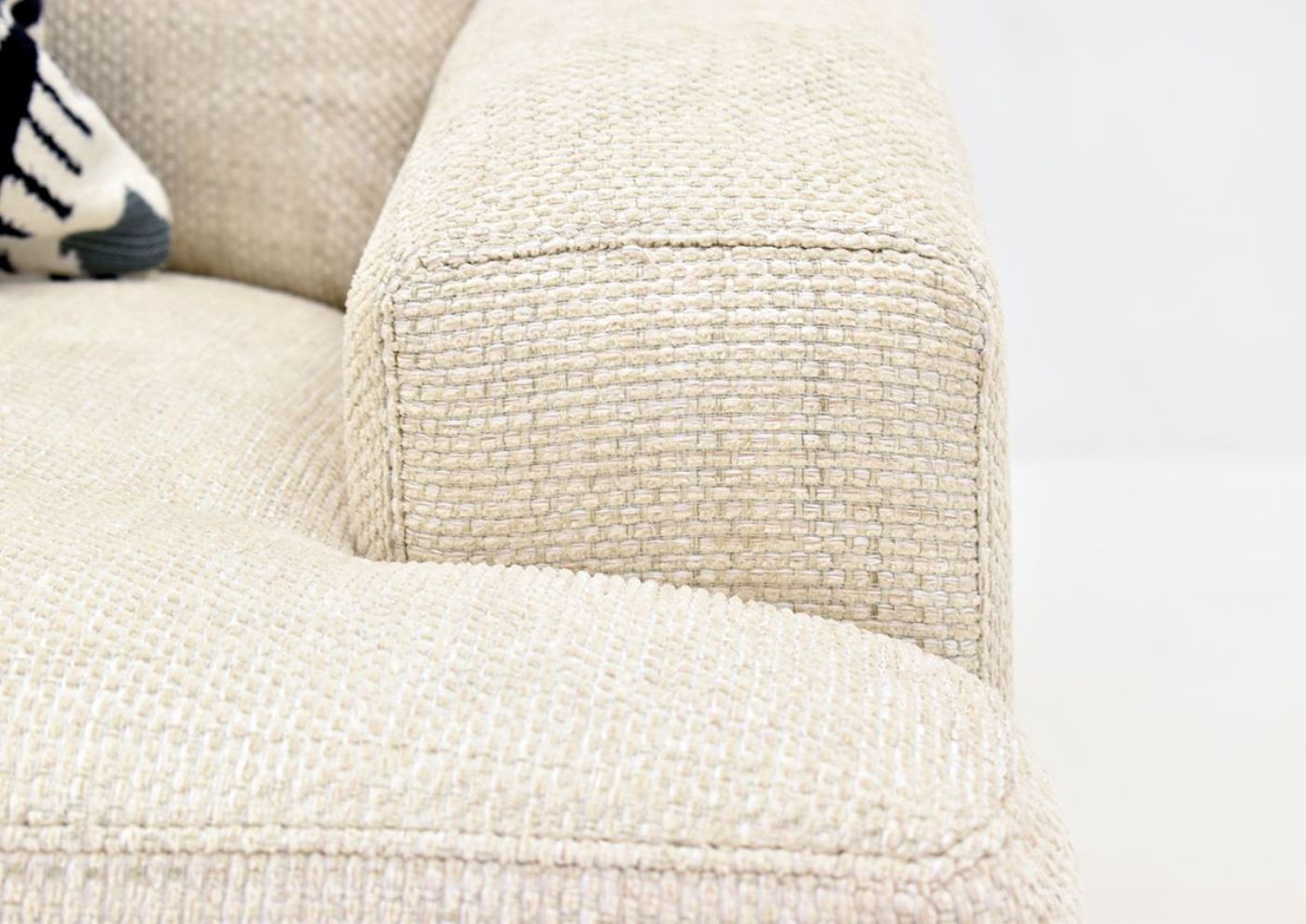Off White Brynwood Sofa Set by Franklin Furniture, Showing the Arm Detail, Made in the USA | Home Furniture Plus Bedding