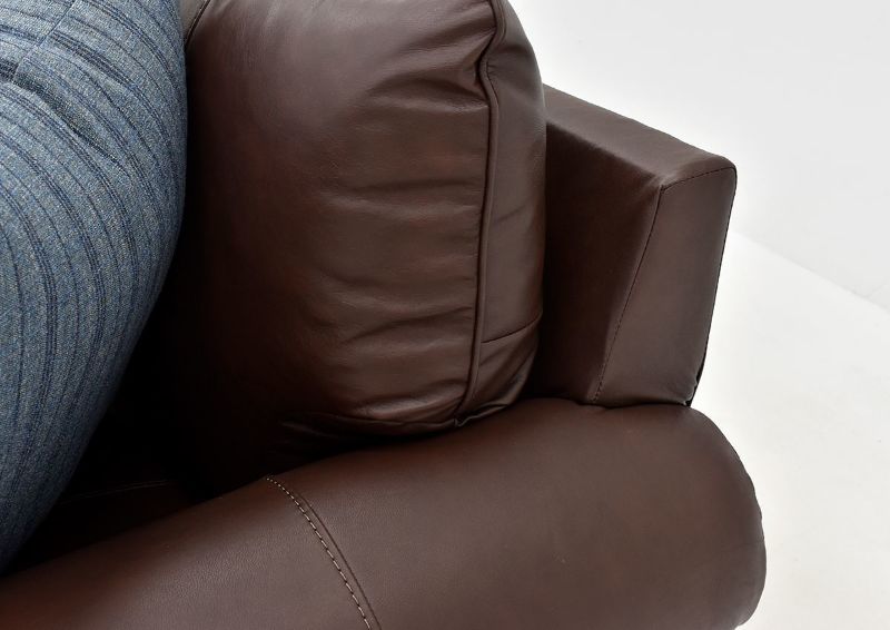 Brown Leather Monaco Sofa by Franklin Furniture View of Back Corner | Home Furniture Plus Bedding