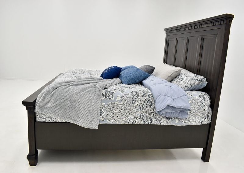 Dark Brown McCabe King Size Storage Bed by Elements Showing the Side View | Home Furniture Plus Bedding