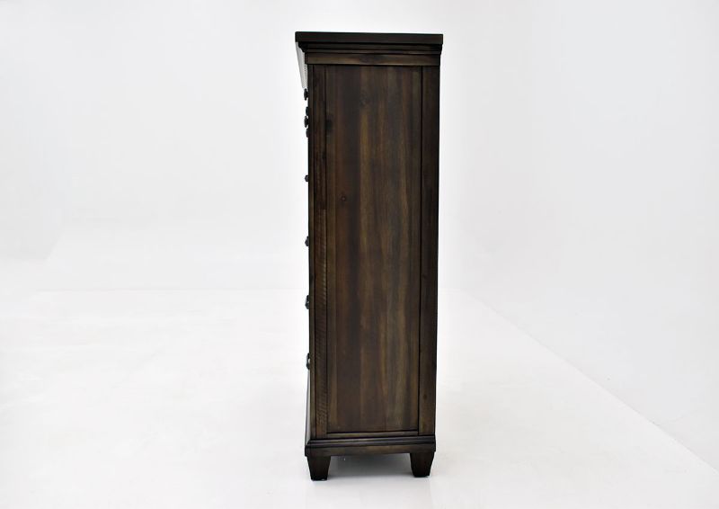 Dark Brown McCabe Chest of Drawers by Elements International Furniture Showing the Side View | Home Furniture Plus Bedding