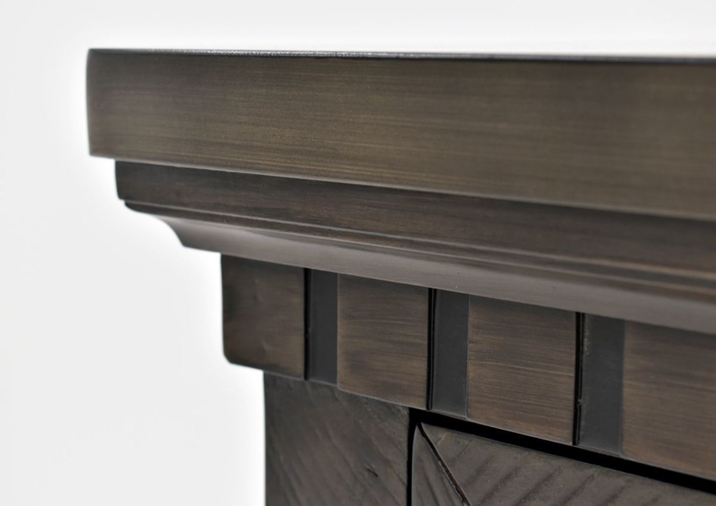 Dark Brown McCabe Chest of Drawers by Elements International Furniture Showing the Carved Details | Home Furniture Plus Bedding