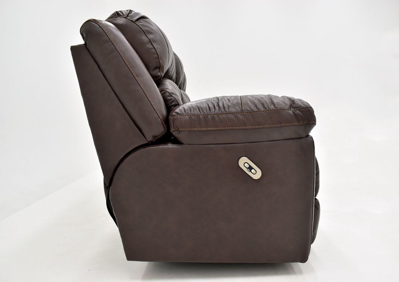 Bellamy POWER Reclining Leather Sofa by Franklin Furniture, Showing the Side View, Made in the USA | Home Furniture Plus Bedding