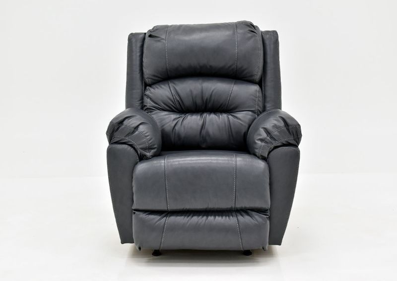 Navy Blue Bellamy POWER Leather Recliner Set by Franklin Furniture, Showing the Front View, Made in the USA | Home Furniture Plus Bedding
