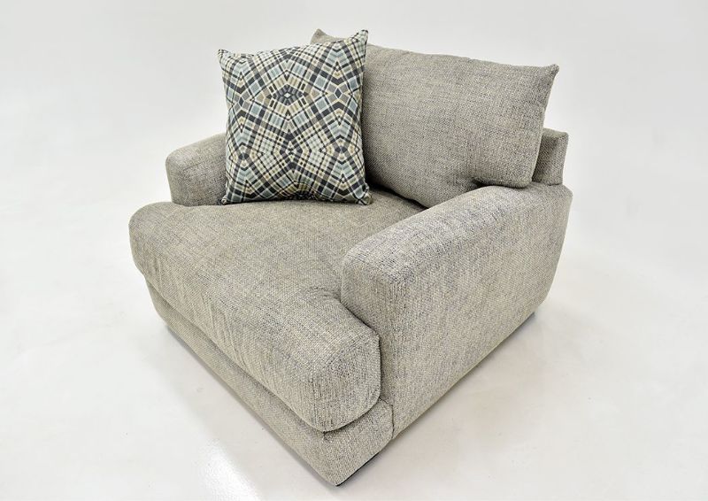 Light Gray Crosby Chair by Franklin Furniture Showing the Angle View, Made in the USA | Home Furniture Plus Bedding