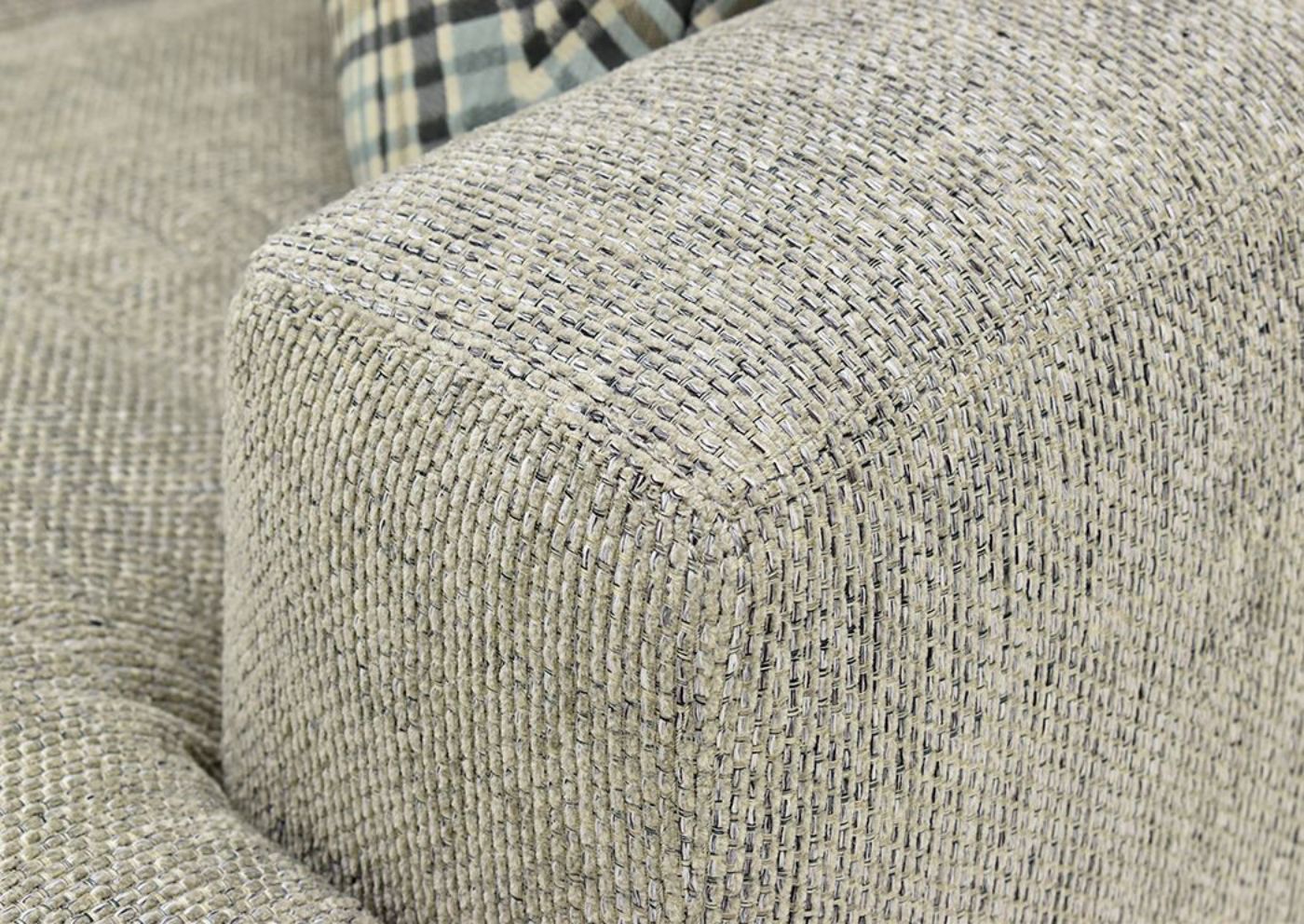 Light Gray Crosby Chair by Franklin Furniture Showing the Arm Detail, Made in the USA | Home Furniture Plus Bedding
