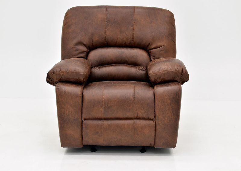Warm Pecan Brown Gallagher Recliner by Kinsmen East Showing the Front View | Home Furniture Plus Bedding