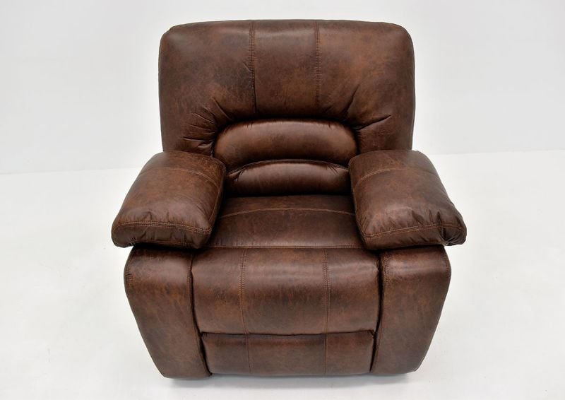 Warm Pecan Brown Gallagher POWER Recliner by Kinsmen East, Showing the Front View | Home Furniture Plus Bedding