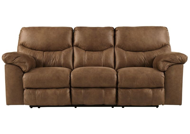 Bark Brown Boxberg Reclining Sofa by Ashley Furniture Showing the Front View | Home Furniture Plus Bedding