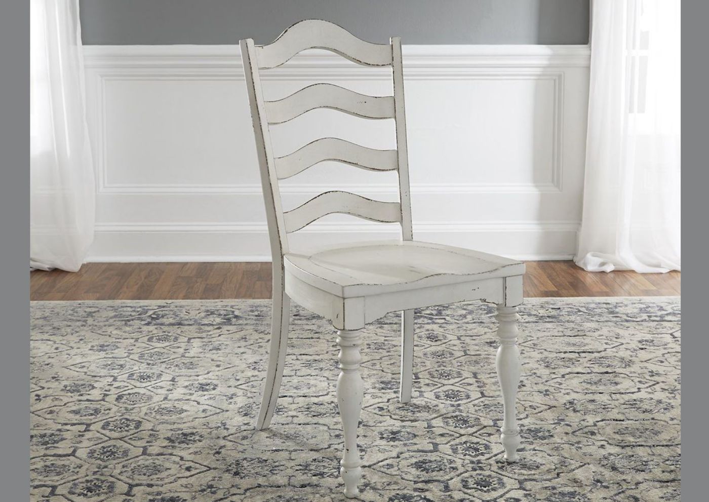 Picture of Magnolia Manor Dining Table Set with Bench - White