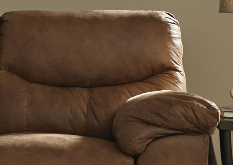 Bark Brown Boxberg Reclining Sofa by Ashley Furniture Showing the Pillow Arm | Home Furniture Plus Bedding