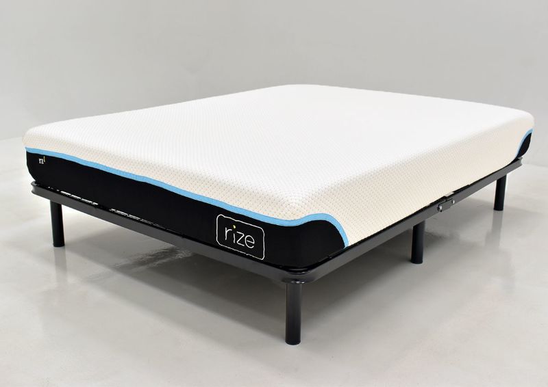 Copper Breeze Queen Size Mattress with FREE Adjustable Base by Rize Showing the Angle View | Home Furniture Plus Bedding
