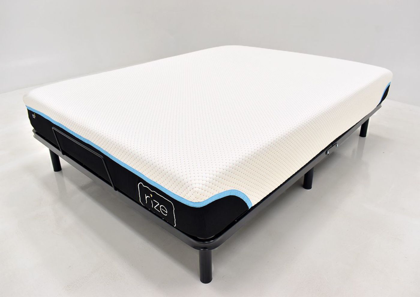 Copper Breeze King Size Mattress with FREE Adjustable Base by Rize, Showing the Angle View | Home Furniture Plus Bedding