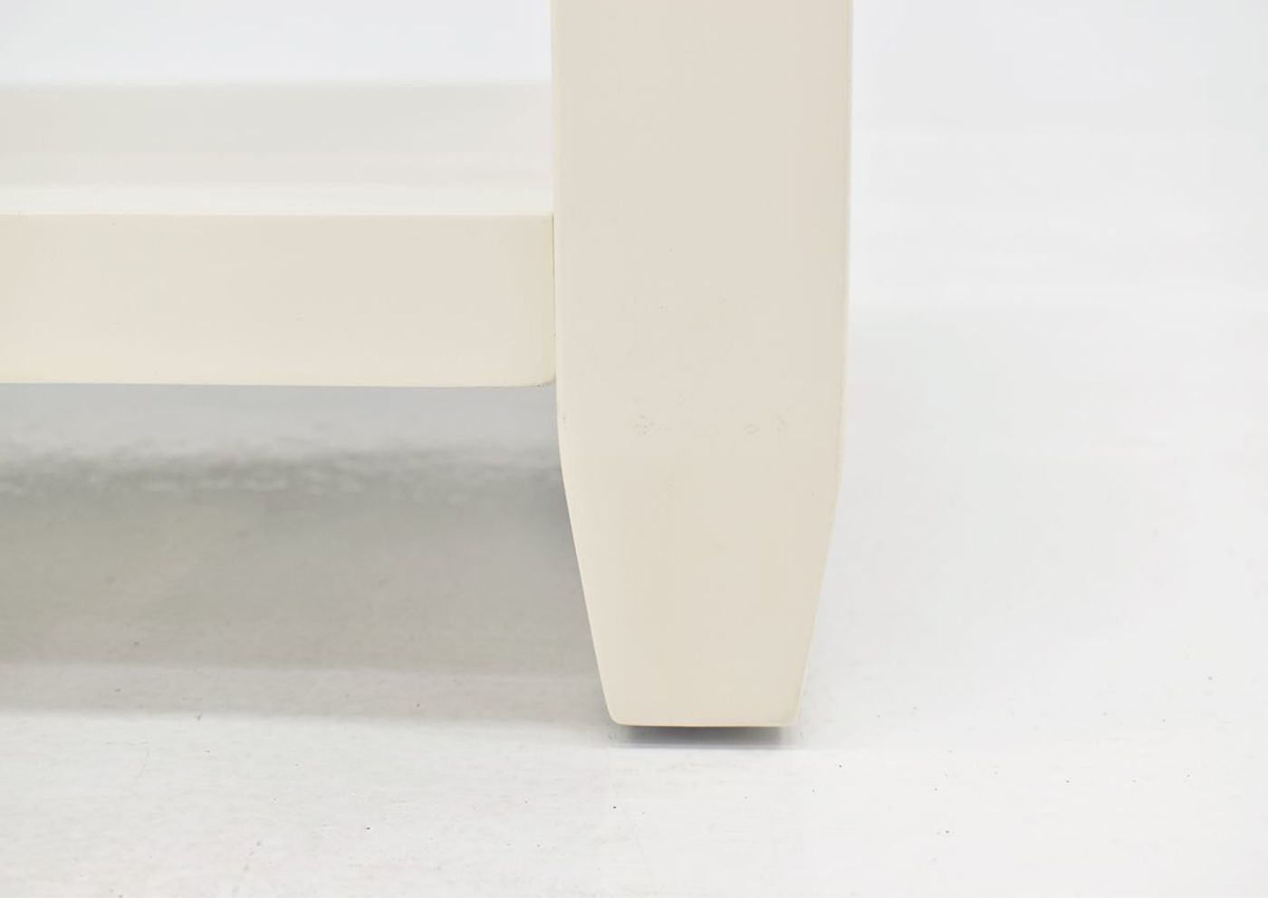 Crisp White Urban End Table by Jofran Showing the Foot Front View | Home Furniture Plus Bedding