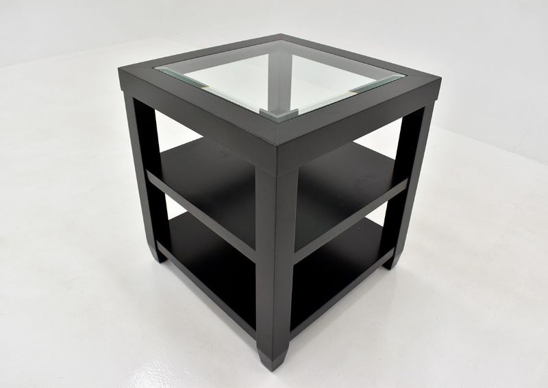 Black Urban End Table by Jofran Showing the Top Angle View | Home Furniture Plus Bedding