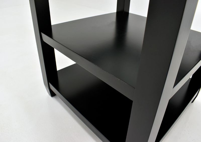Black Urban End Table by Jofran Showing the Shelves | Home Furniture Plus Bedding