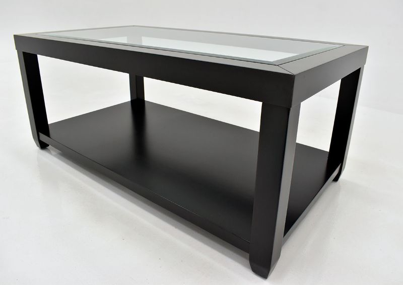 Black Urban Coffee Table by Jofran Showing the Angle View | Home Furniture Plus Bedding