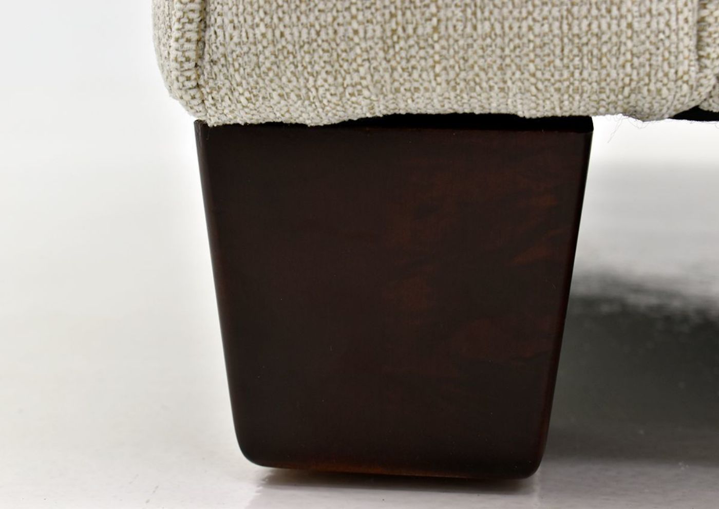 Off White Dante Flax Sofa by Albany Showing the Foot Detail, Made in the USA | Home Furniture Plus Bedding
