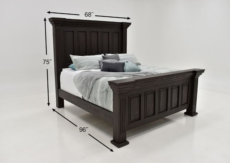 Dark Brown Chalet Queen Size Bedroom Set by Vintage Furniture Showing Queen Bed Dimensions | Home Furniture Plus Bedding