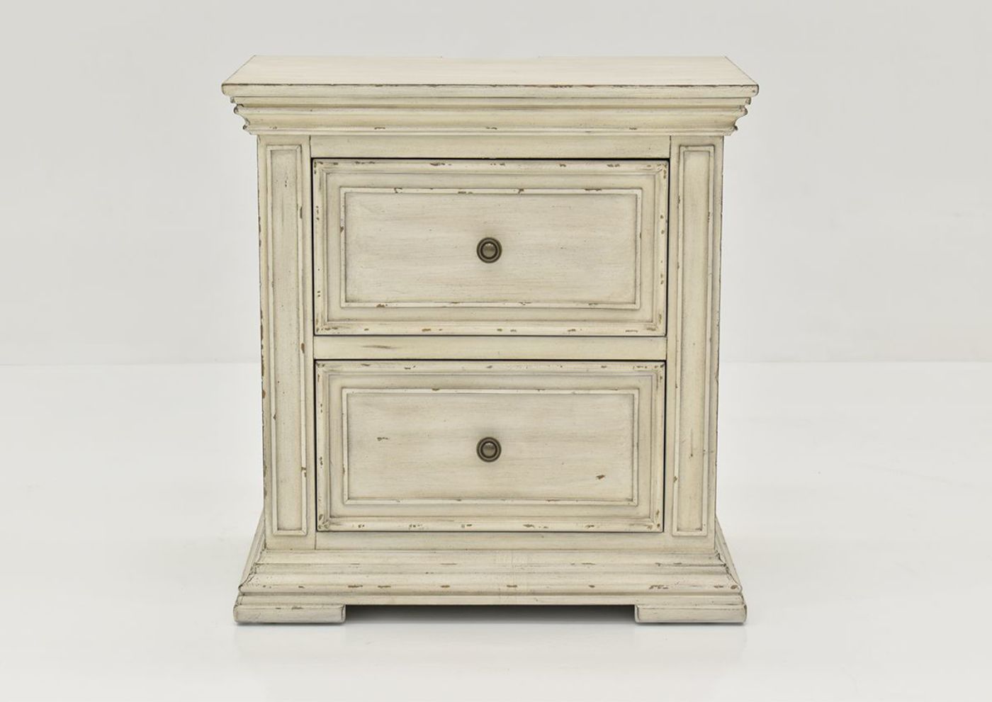 White Big Valley Nightstand by Liberty Furniture Showing the Front View | Home Furniture Plus Bedding