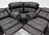 Gray Denton Reclining Sectional Sofa Set by HomeStretch Showing the Wedge Detail, Made in the USA | Home Furniture Plus Bedding